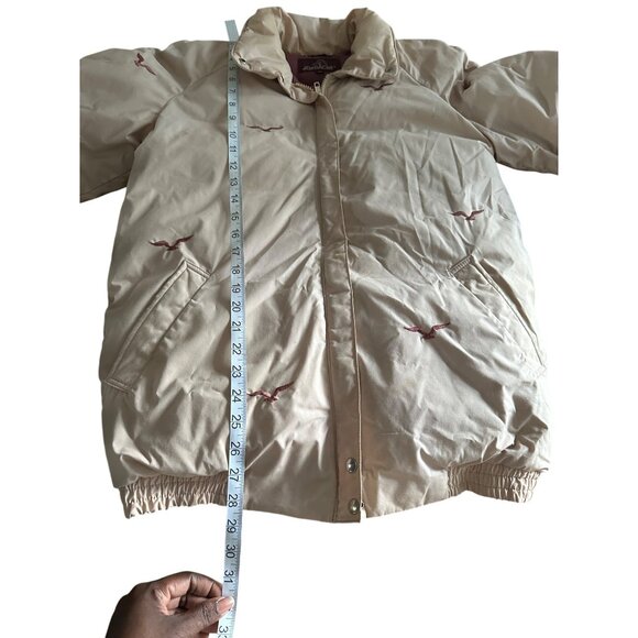 Vintage Jordache Puffer Down Jacket Duck & Fowl Feathers Embroidered Birds  XS - Picture 6 of 13